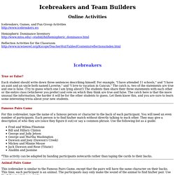 Icebreakers and Team Builders