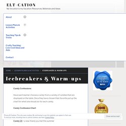 Icebreakers & Warm-ups – ELT-CATION