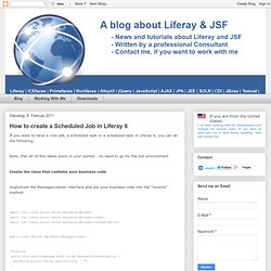 How to create a Scheduled Job in Liferay 6