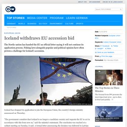 Iceland withdraws EU accession bid