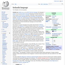 Icelandic language