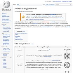 Icelandic magical staves - Wikipedia, the free encyclopedia - StumbleUpon