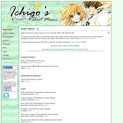 Ichigo's Sheet Music - Game and Anime Sheet Music