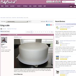 Icing a cake on Cake Central Forum