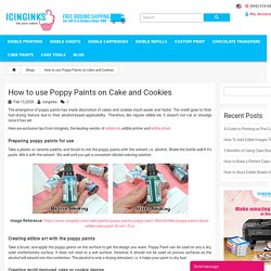 Icinginks’ special tips on How to use Poppy Paints on Cake and Cookies
