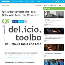 DEL.ICIO.US TOOLBOX: 180+ Del.icio.us Tools and Resources