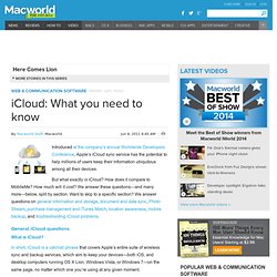 iCloud: What you need to know