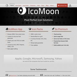❍ IcoMoon - icone pour le web