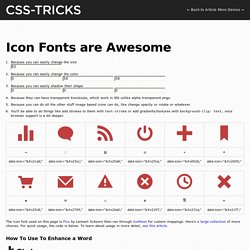 Icon Fonts are Awesome