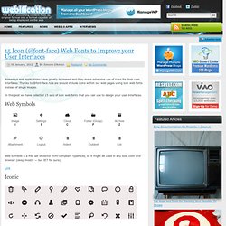 15 Icon (@font-face) Web Fonts to Improve your User Interfaces