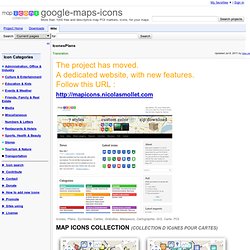 IconesPlans - google-maps-icons - More than 1000 free and descriptive map POI markers, icons, for your maps