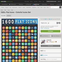 Icons - 1600+ Flat Icons - Colorful Icons Set