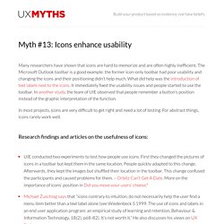Myth #13: Icons enhance usability - UX Myths