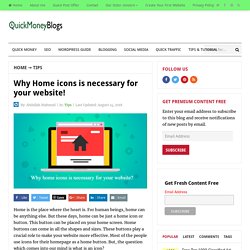 Why Home icons is necessary for your website! – Quick Money Blogs