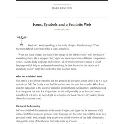 Icons, Symbols and a Semiotic Web