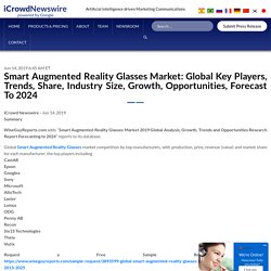 Smart Augmented Reality Glasses Market: Global Key Forecast To 2024