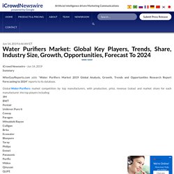 Water Purifiers Market: Global Key Players,Forecast To 2024