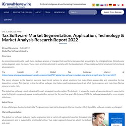 Tax Software Market Analysis Research Report 2022