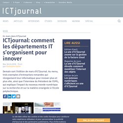 ICTjournal: comment les départements IT s’organisent pour innover