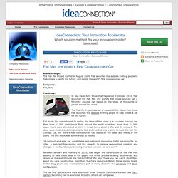Open Innovation success story: Fiat Mio, the World's First Crowdsourced Car