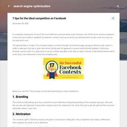 7 tips for the ideal competition on Facebook