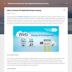 Ideas To Choose The Right Web Design Company