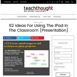62 Ideas For Using The iPad In The Classroom [Presentation] -