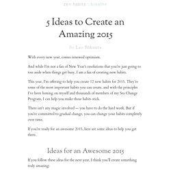 5 Ideas to Create an Amazing 2015