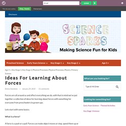 Ideas for learning about forces.