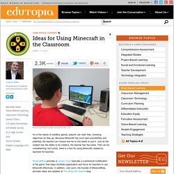 Ideas for Using Minecraft in the Classroom