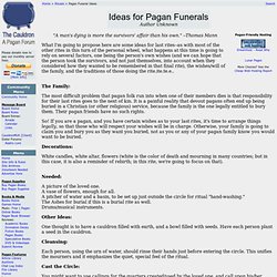 Ideas for Pagan Funerals
