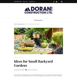 Ideas for Small Backyard Gardens