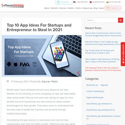 Top 10 App Ideas For Startups and Entrepreneur to Steal In 2021