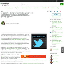 7 Ideas for Using Twitter in the Classroom