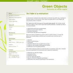 De l'idée à la réalisation - Green Objects