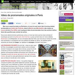 Idées de promenades originales à Paris