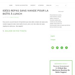 Idées Repas Sans Viande pour la Boîte à Lunch - Noble Veggies