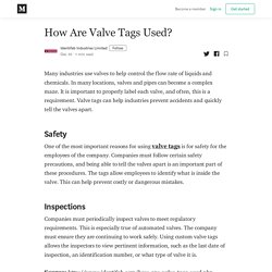 How Are Valve Tags Used? - Identifab Industries Limited - Medium