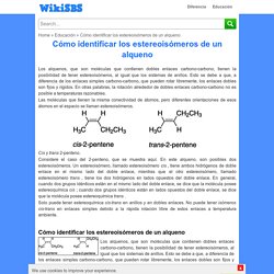 Cómo identificar los estereoisómeros de un alqueno