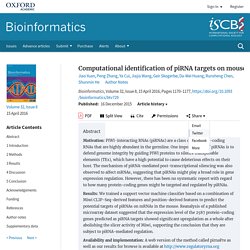 Computational identification of piRNA targets on mouse mRNAs