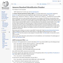 Amazon Standard Identification Number - Wiki