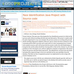 Face Identification Java Project with Source code - 1000 Projects