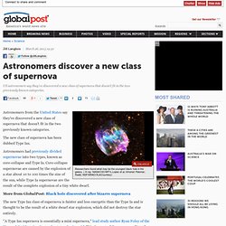 New class of supernova identified by astronomers