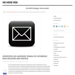 Identifier les adresses emails de courriels non délivrés par Postfix