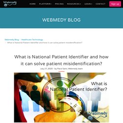 What is National Patient Identifier and how it can solve patient misidentification?