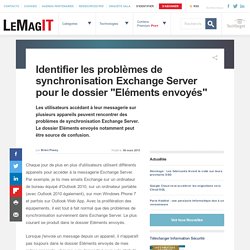 Identifier les problèmes de synchronisation Exchange Server pour le dossier "Eléments envoyés"
