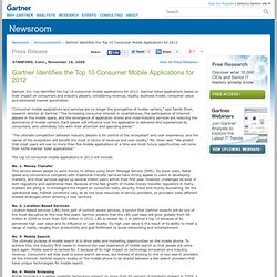 Identifies the Top 10 Consumer Mobile Applications for 2012