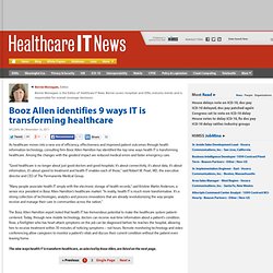 Booz Allen identifies 9 ways IT is transforming healthcare