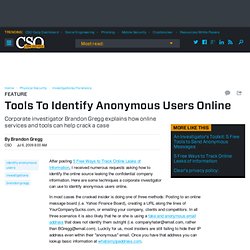 Tools To Identify Anonymous Users Online