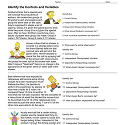 Identify the Controls and Variables